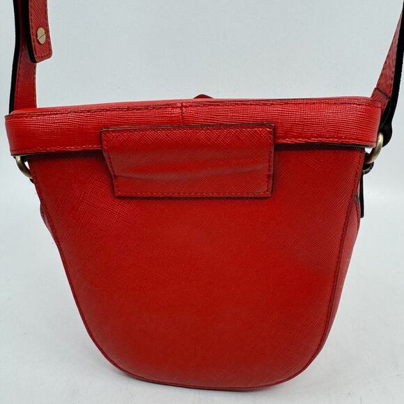 LOEFFLER RANDALL Red Leather Shooter Bag - Picture 6 of 8